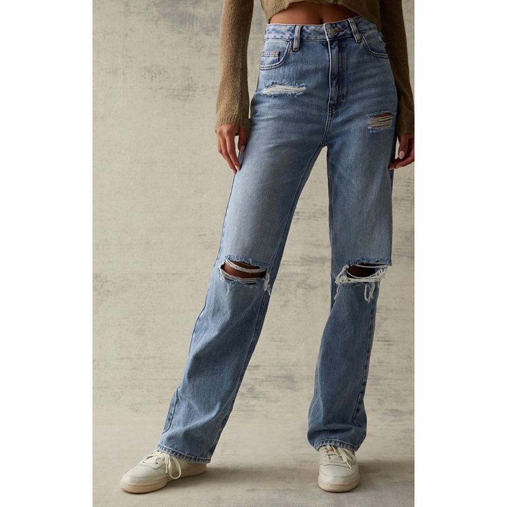 PacSun Light Blue Ripped '90s Boyfriend Jeans - Picture 1 of 12
